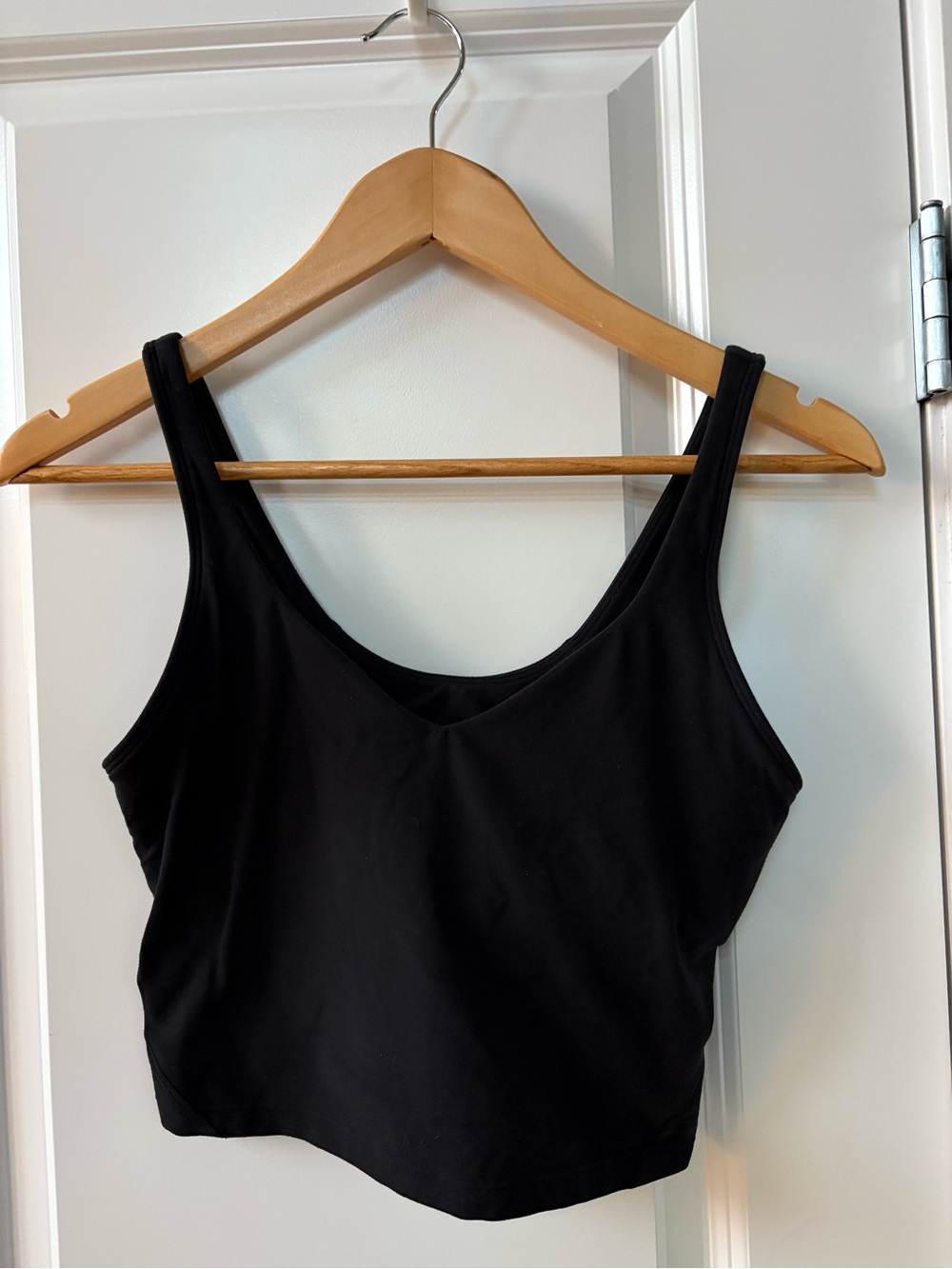 Lululemon Align Black V Neck Crop Tank Top Size 6